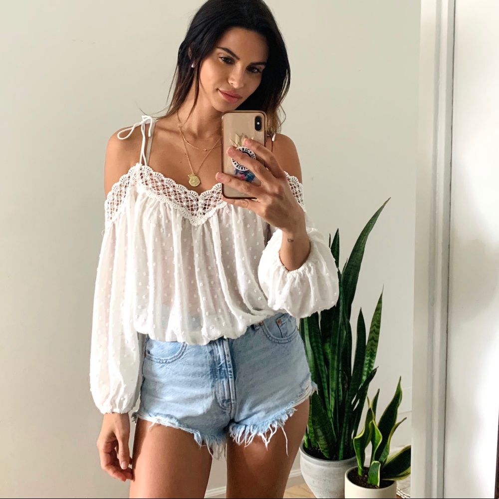 White Off The Shoulder Top